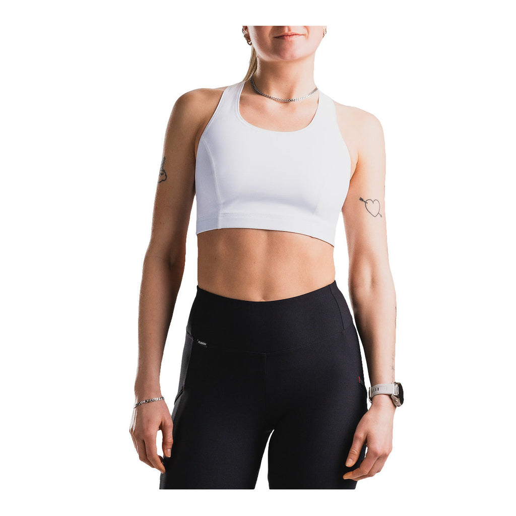 Fusion Sports Dame sport-BH med racerback og hvidt design