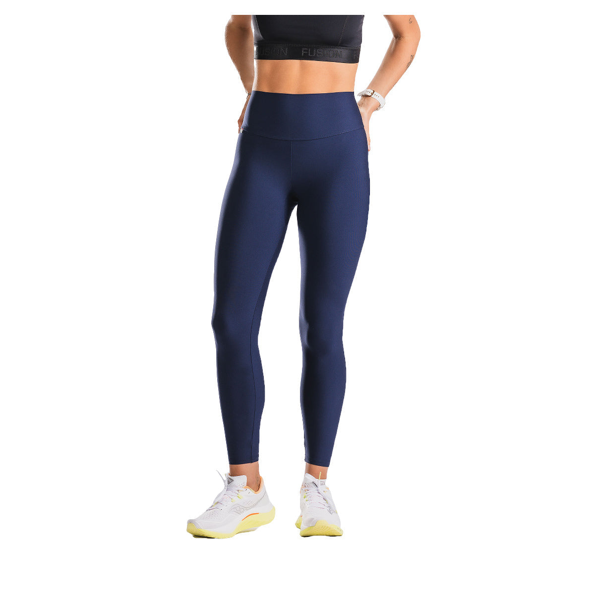 Fusion high rise tights dame med høj talje og tætsiddende ben