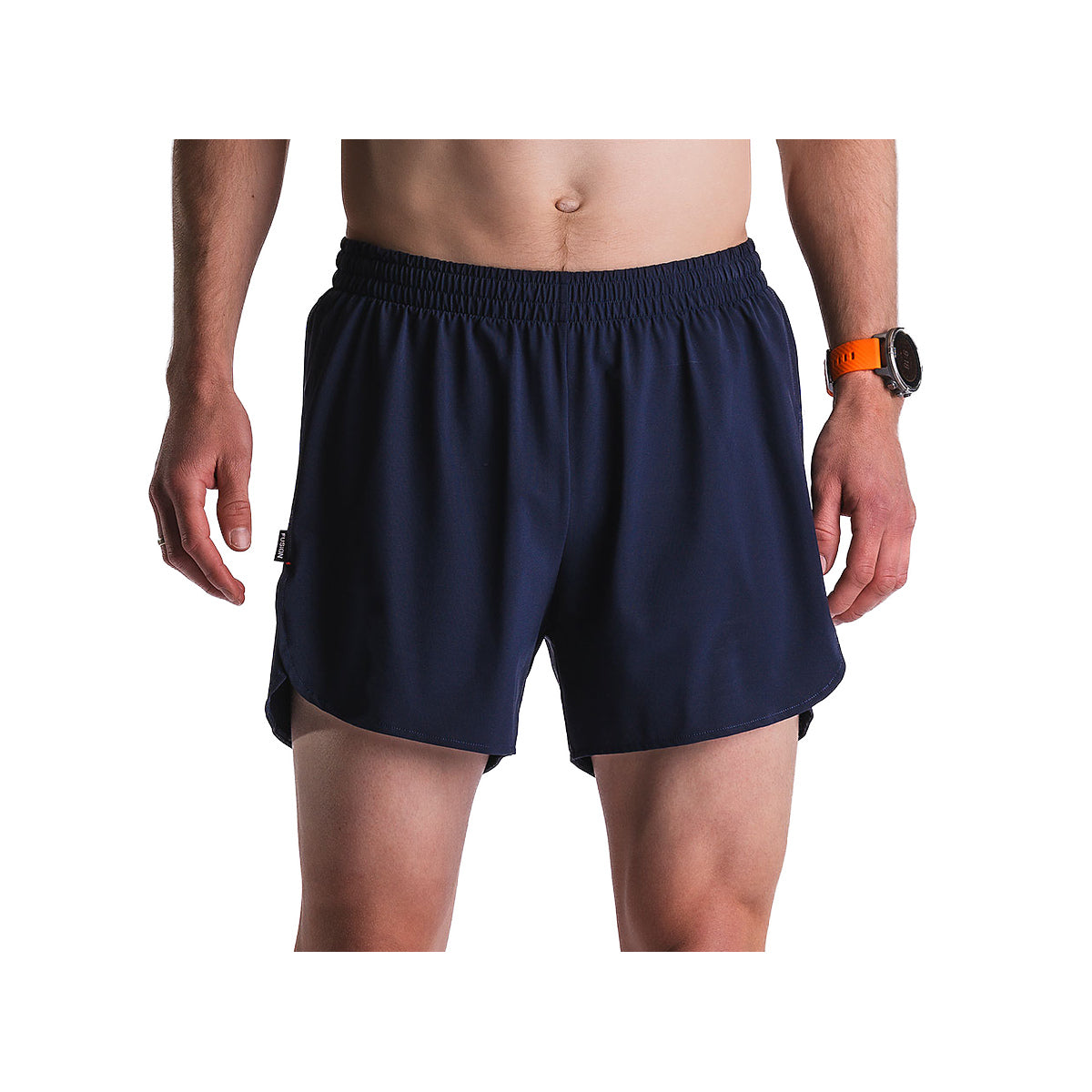 Mørkeblå FUSION løbeshorts til mænd med elastisk linning