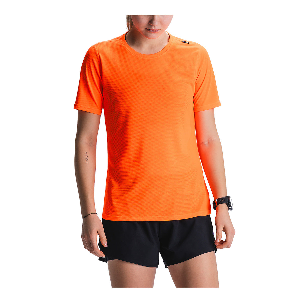 Orange FUSION TEMPO! ONE løbe-T-shirt med korte ærmer til damer
