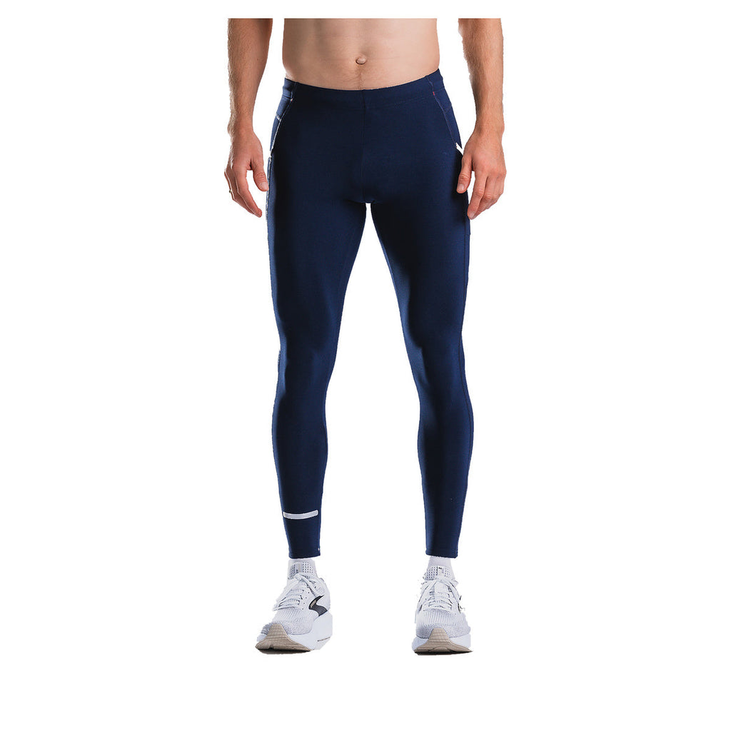 Mørkeblå FUSION hot lang tights til mænd og kvinder