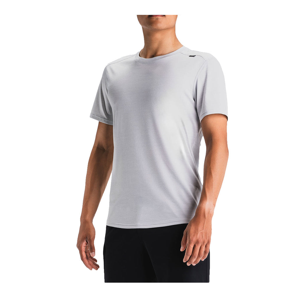 Herre t-shirt i lysegrå med lille brystlogo