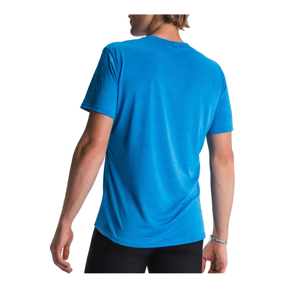 Blå FUSION C3 t-shirt til mænd set bagfra
