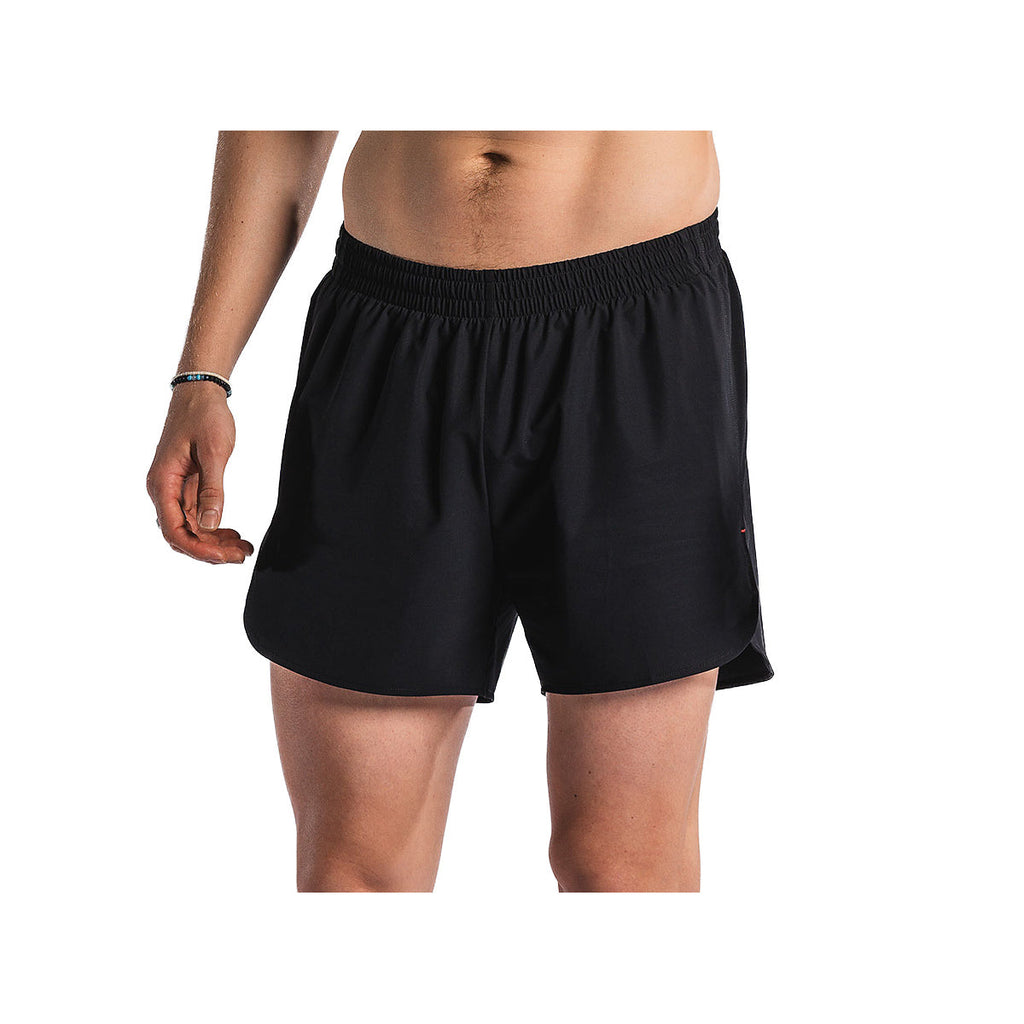 Sorte herre løbeshorts med elastik i taljen