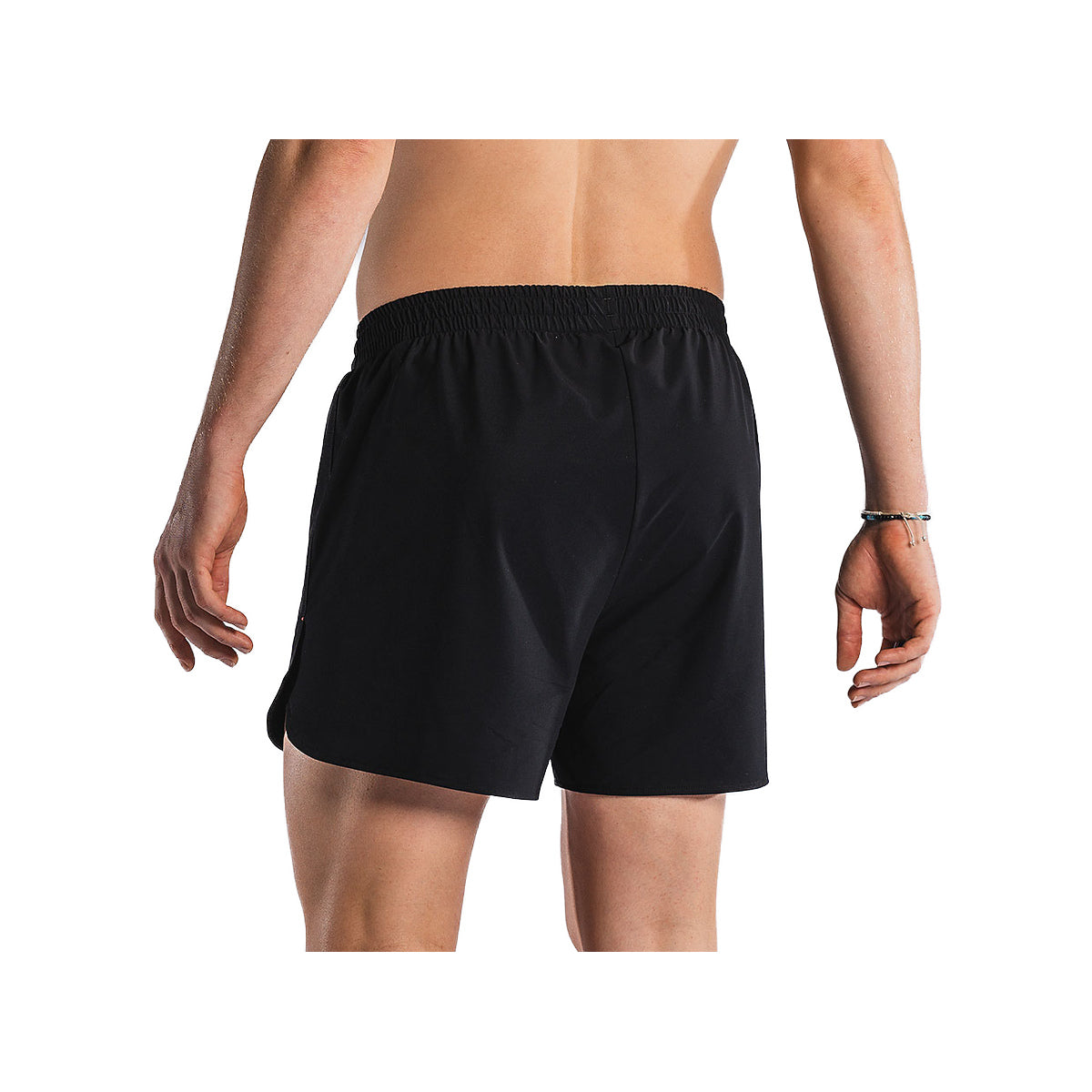 Sorte herre løbeshorts med elastisk talje og korte ben