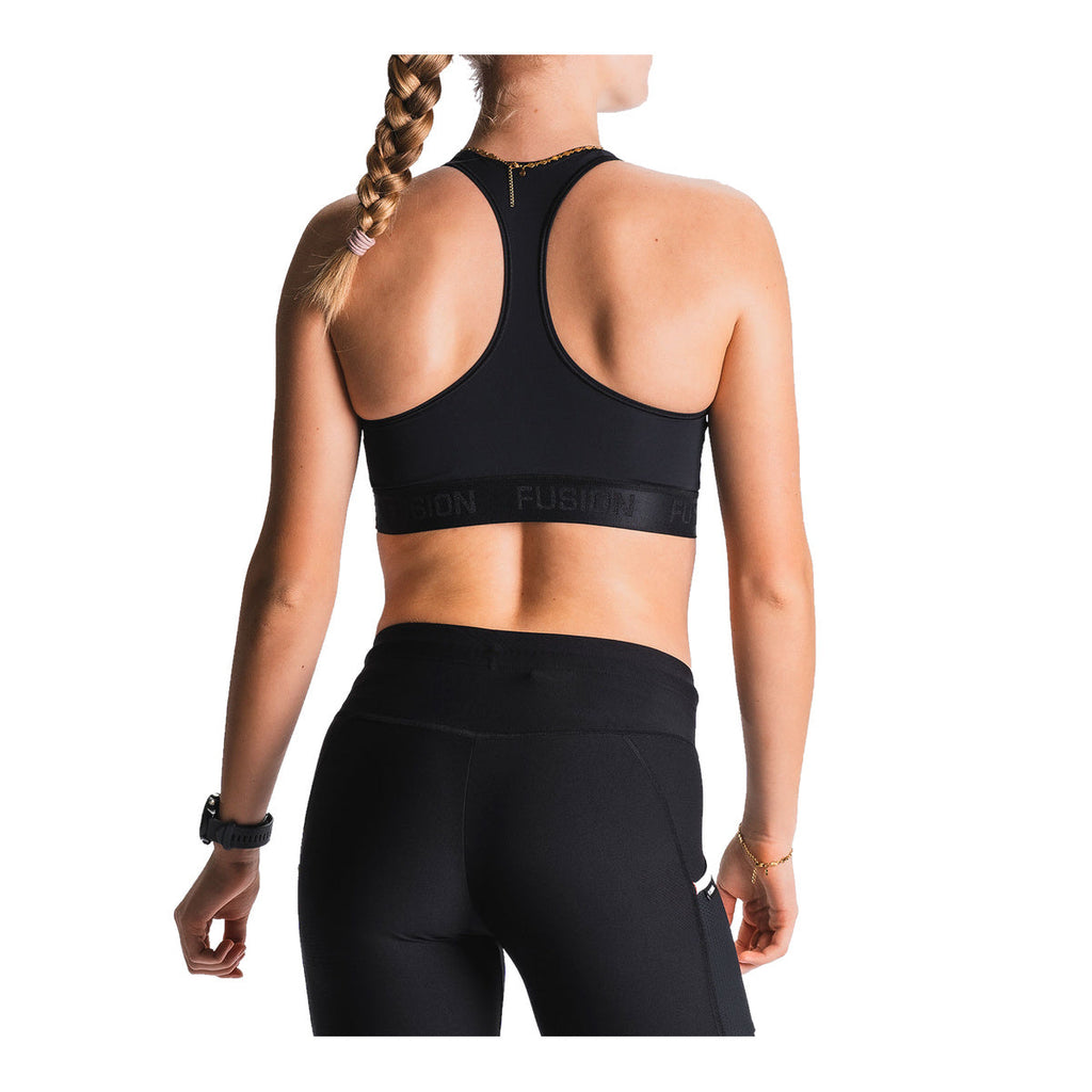 Fusion dame top med racerback og logobånd bagpå