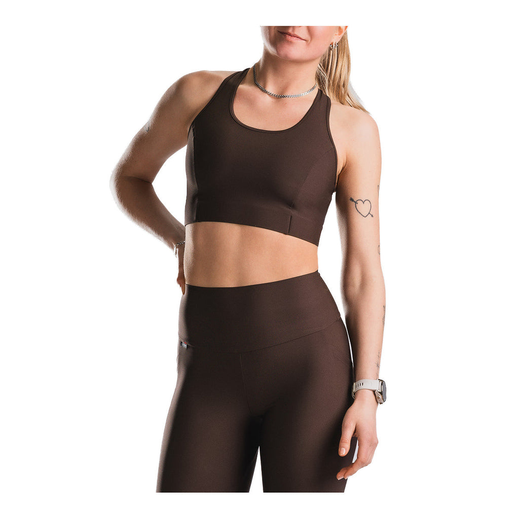Sort FUSION dame singlet med bredt stroppeudskæring
