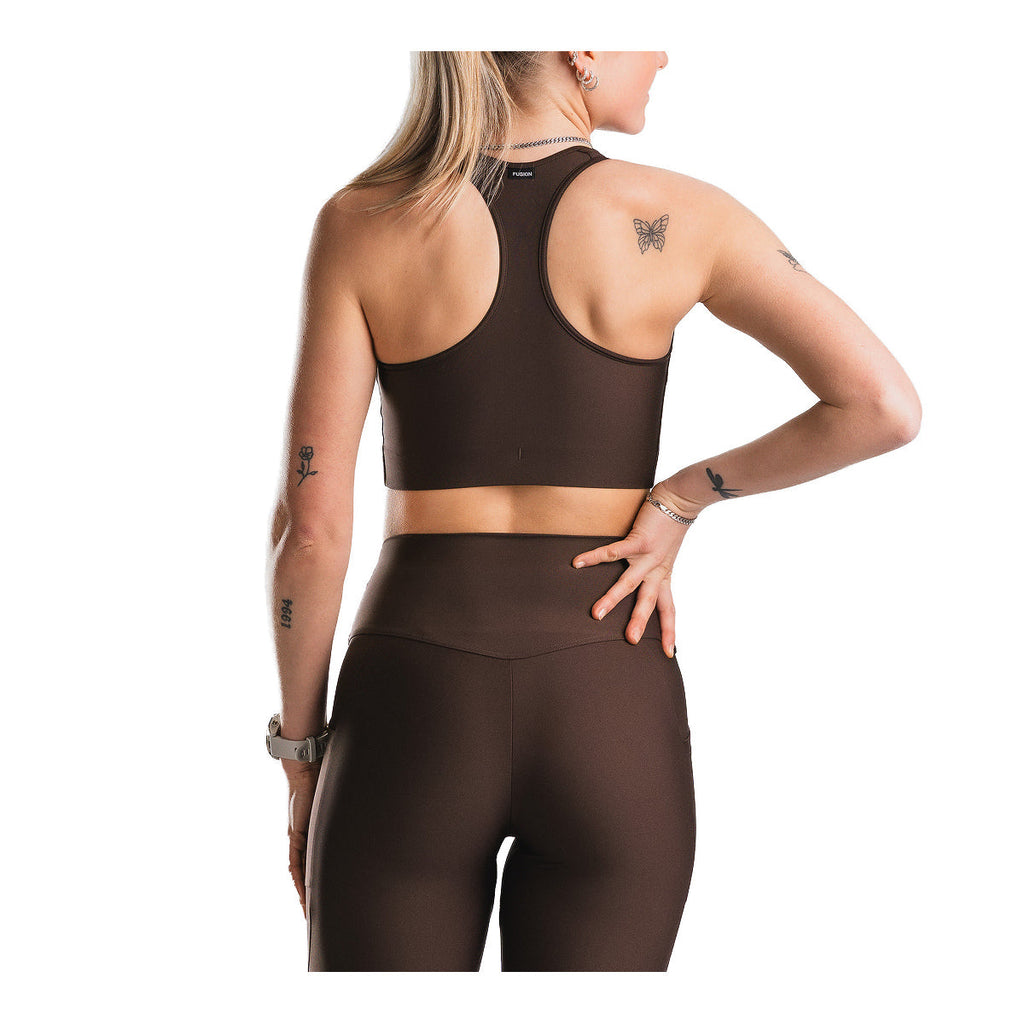 FUSION Top Dame tanktop med rund halsudskæring i sort