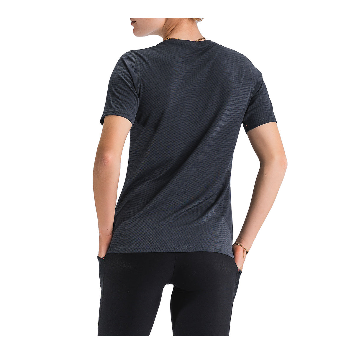Fusion Tempo dame T-shirt med kort ærme og rund hals bagfra