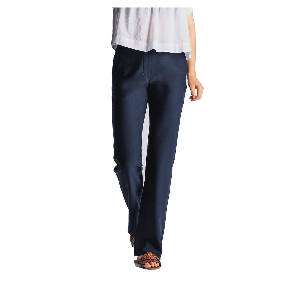 FUSION Urban Pants Dame i mørkeblå bukser med lynlåslukning