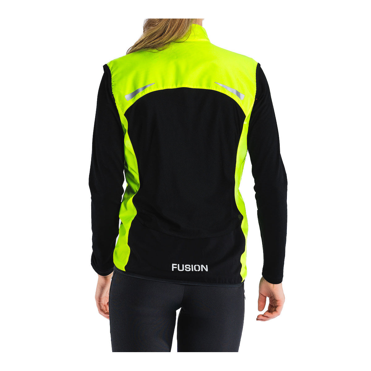 FUSION S1 run vest til kvinder med refleksdetaljer og lynlås bagpå