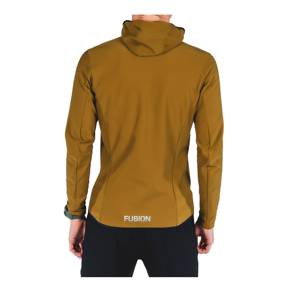 FUSION langærmet hættetrøje til herre med logo på ryggen