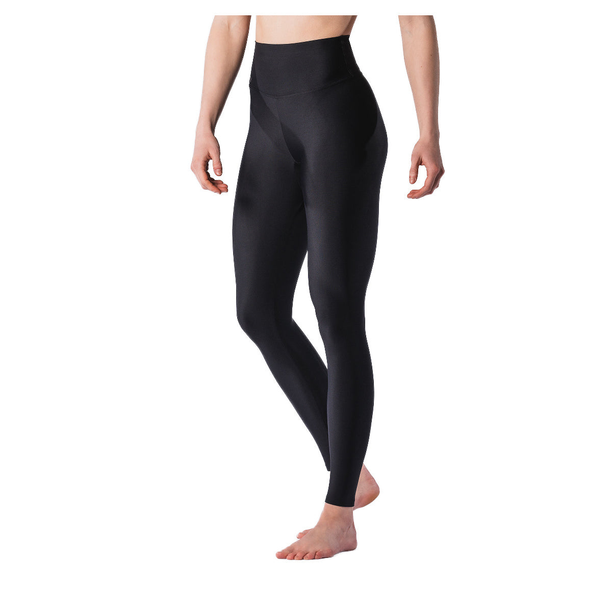 FUSION Pure Yoga tights dame i sort, lange ben og tætsiddende pasform