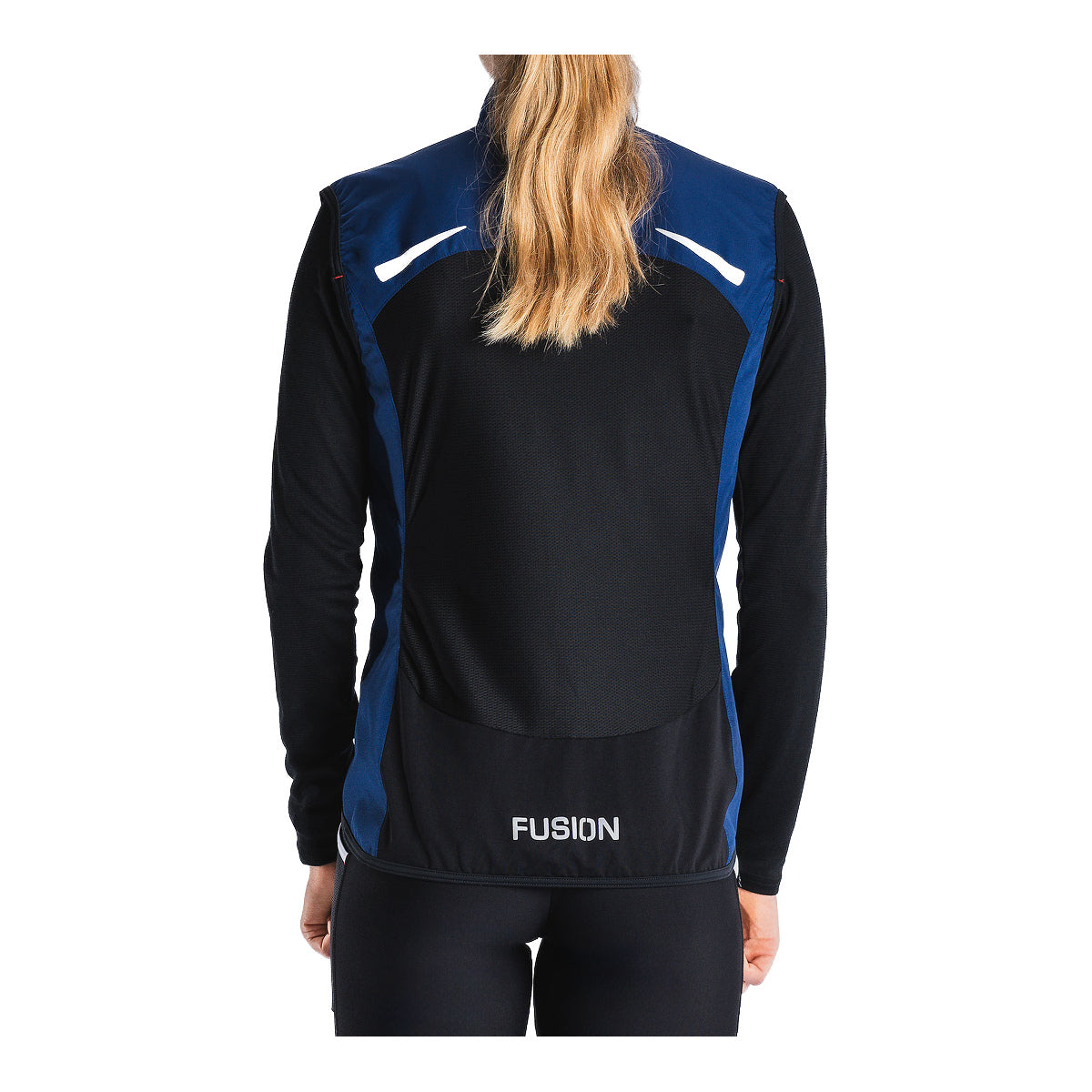 Fusion S1 løbevest til damer med blå og sorte paneler