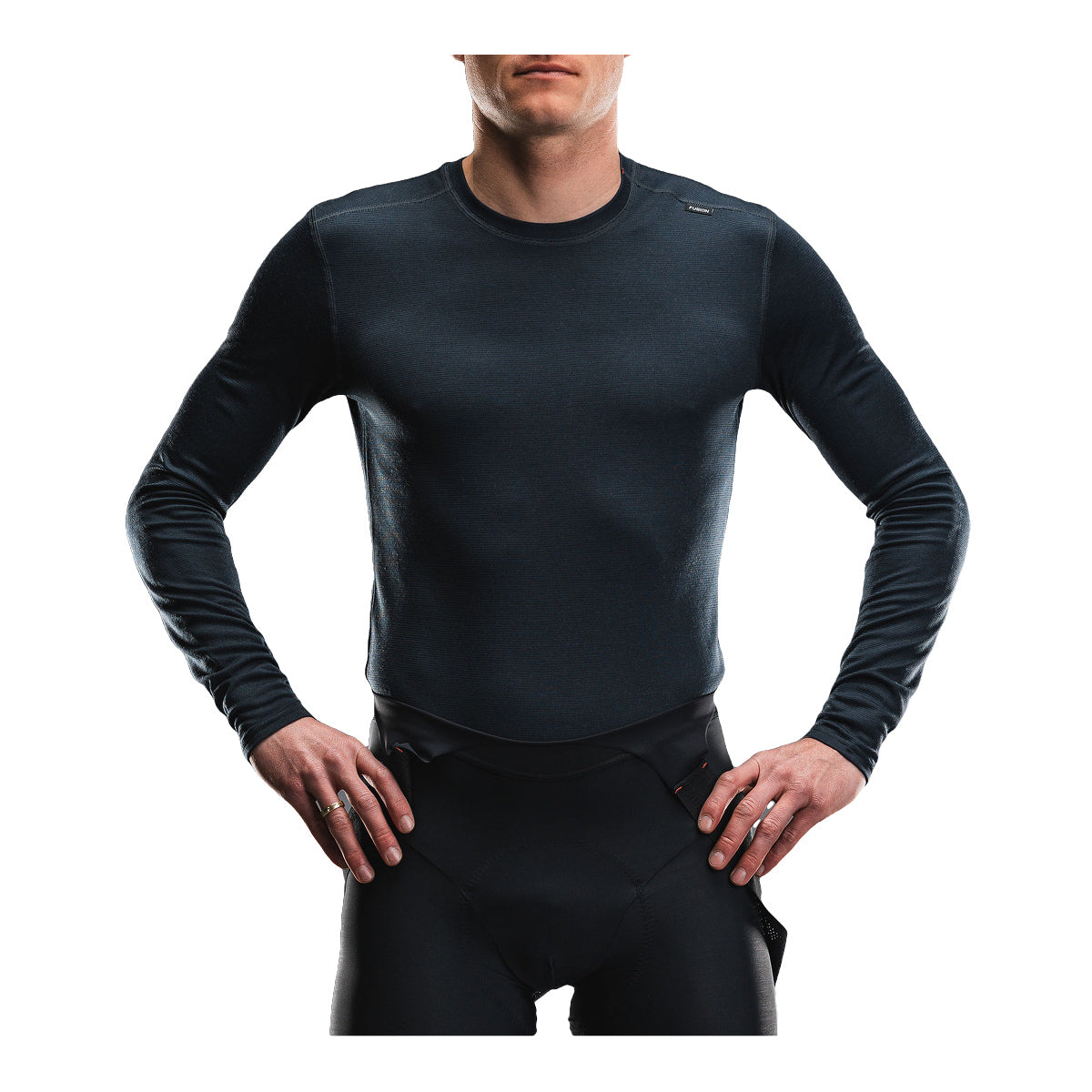 Unisex langærmet merino baselayer trøje i mørk farve
