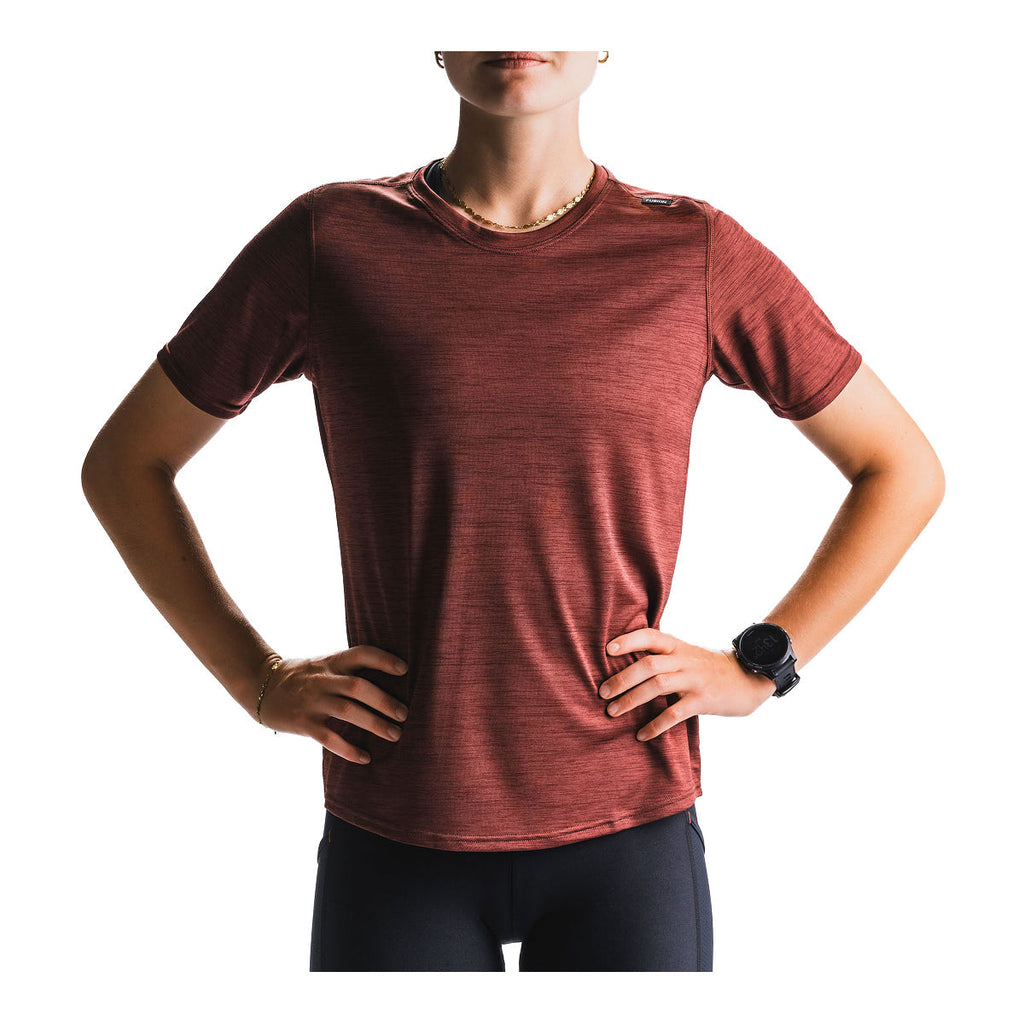 Bordeaux FUSION C3 T-shirt dame med korte ærmer og rund hals