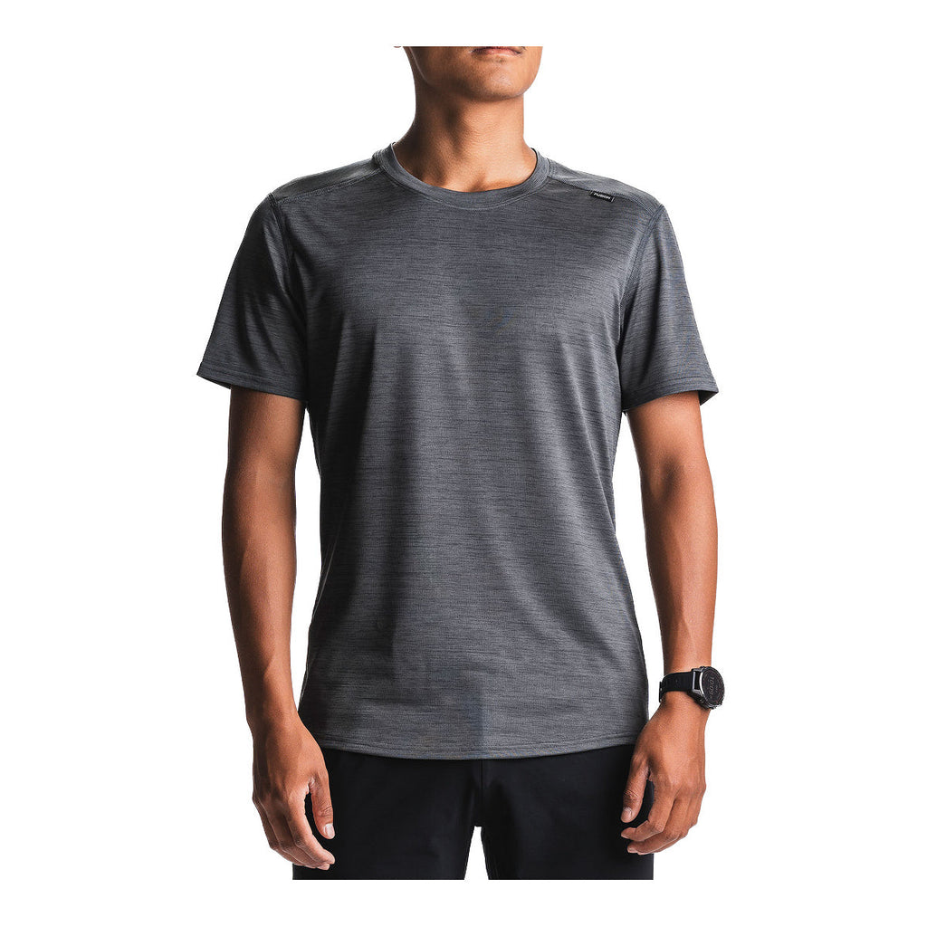 Mørkgrå FUSION C3 t-shirt med korte ærmer og rund hals til mænd