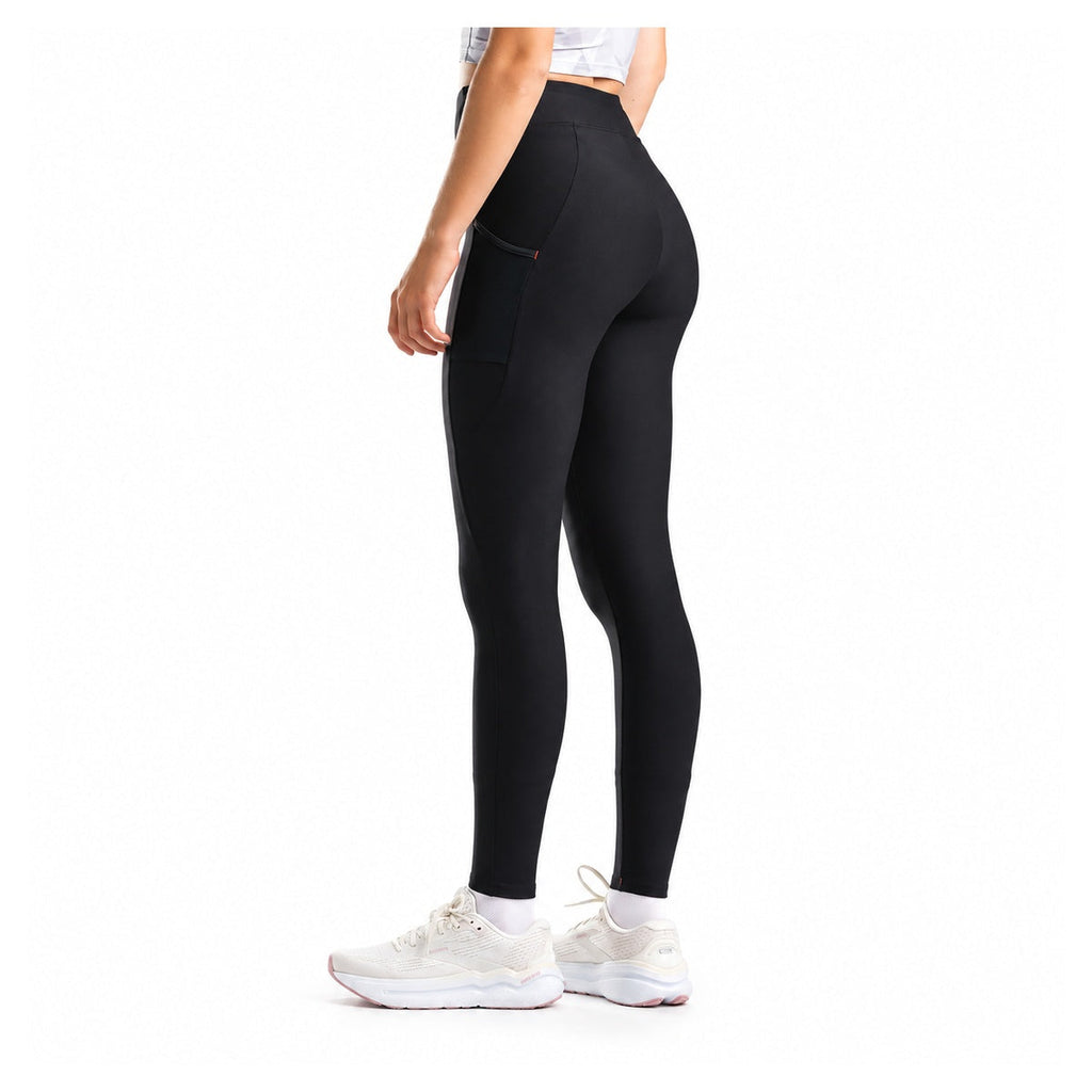 FUSION gym tights til dame i sort med lange ben