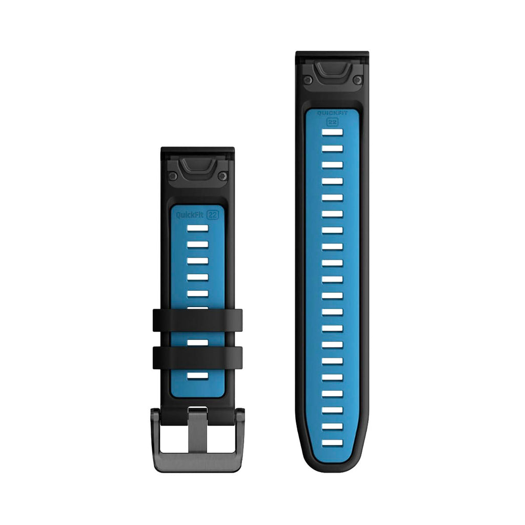Garmin Urrem Black/cirrus blue silicone 22 mm