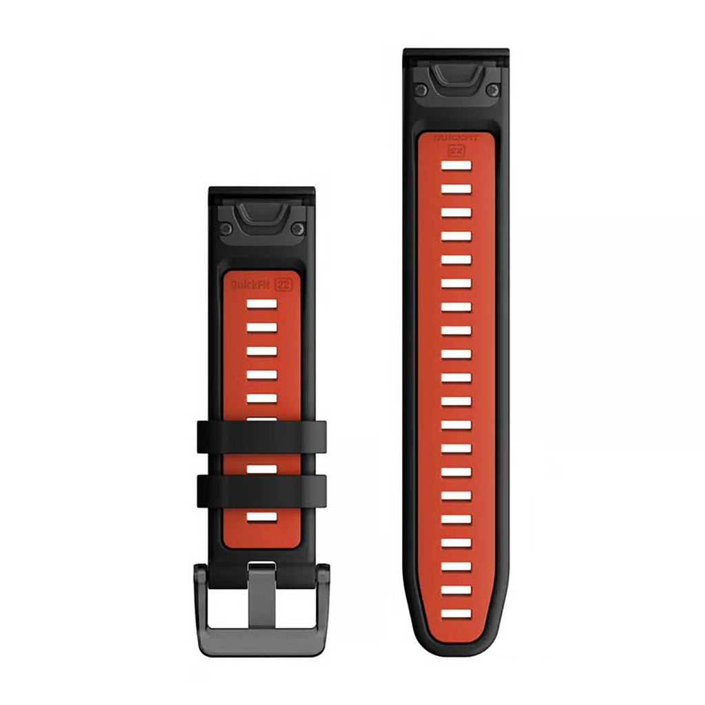 Garmin Urrem Black/flame red silicone 22 mm
