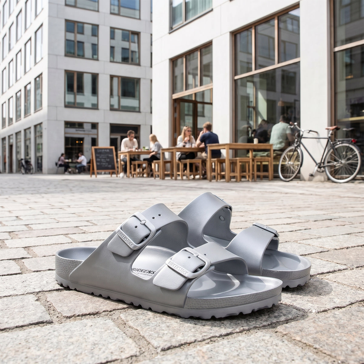 Birkenstock EVA Metallic Silver