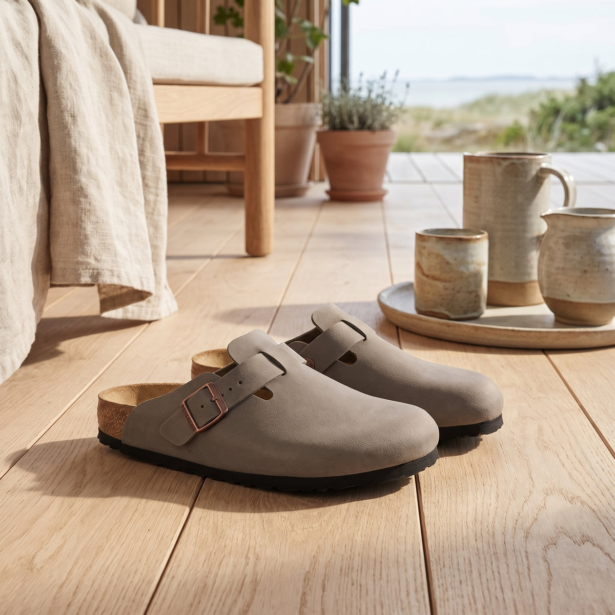 Birkenstock Boston BFBC Stone (smal)