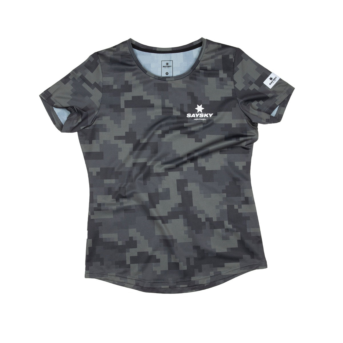 Saysky Green Pixel Camo Combat Tee dame