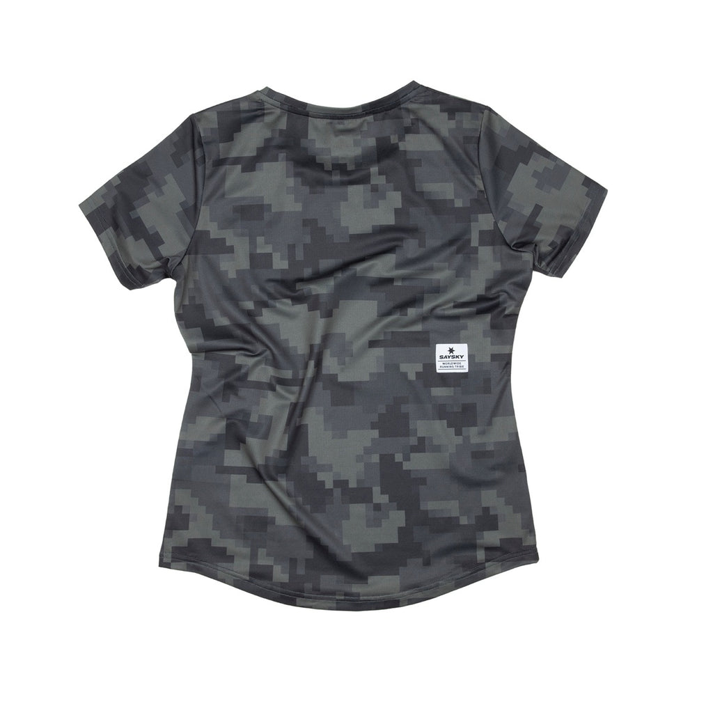 Saysky Green Pixel Camo Combat Tee dame