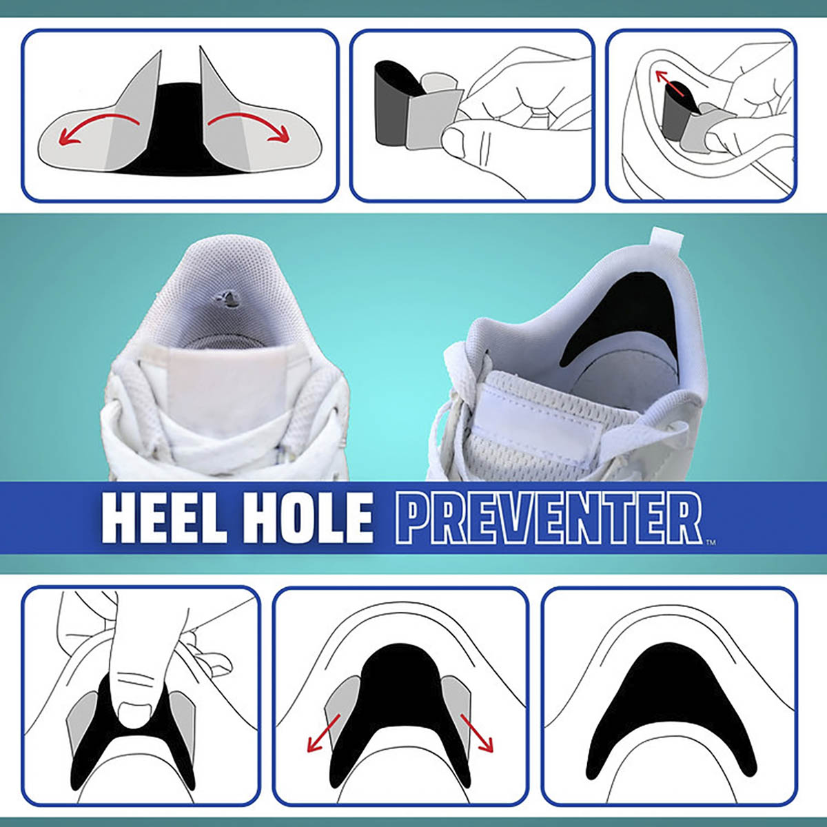 Heel Hole Preventer White