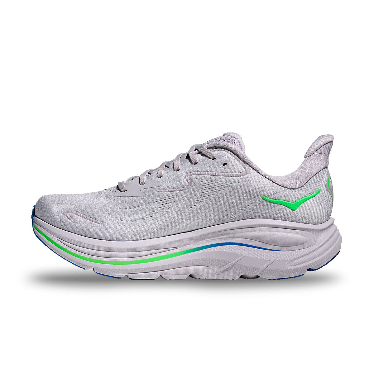 Hoka Clifton 10 Herre løbesko i grå med grønne detaljer