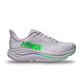 Hoka Clifton 10 herre løbesko i grå og grøn farve