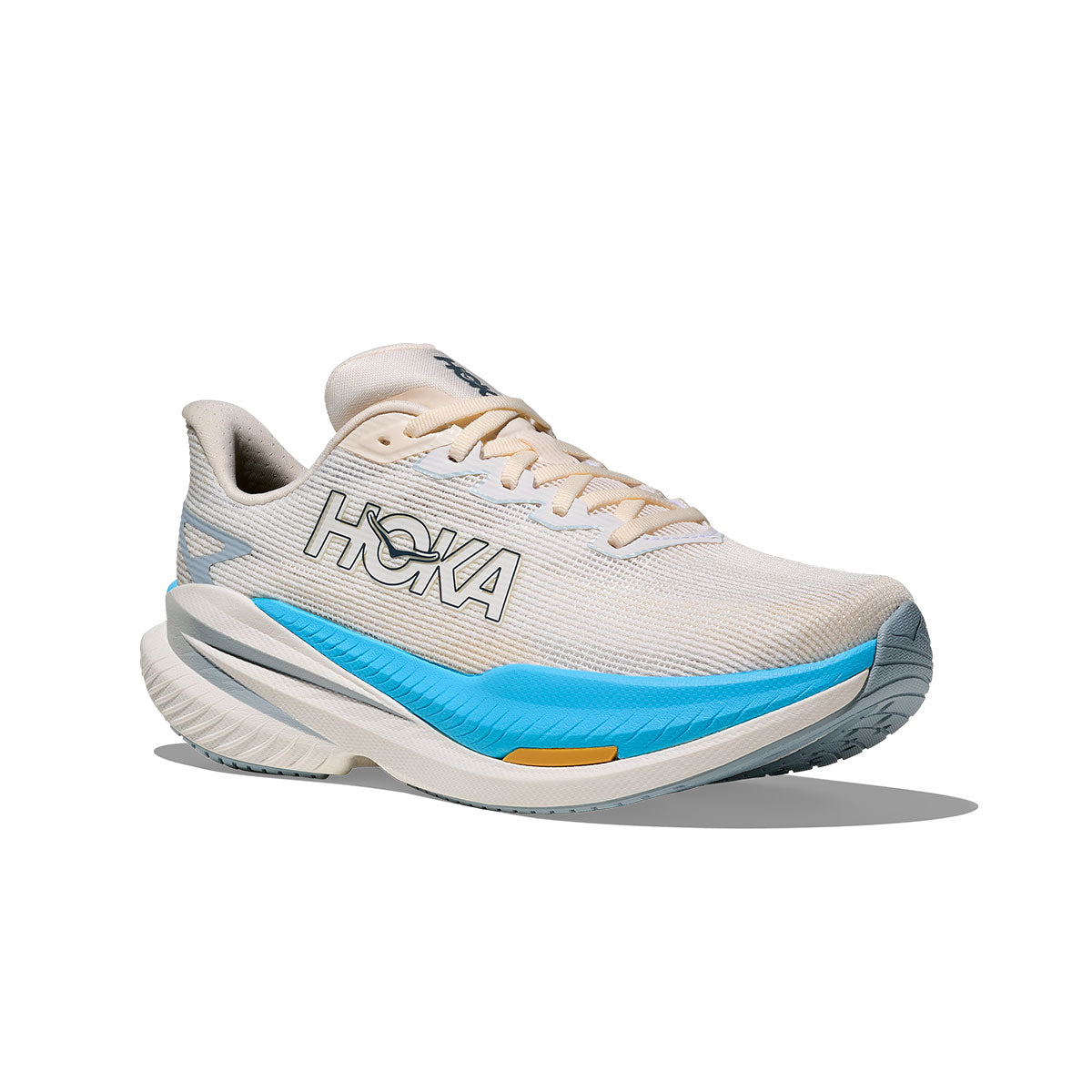 Hoka Mach X 3 Dame løbesko i beige og blå farver