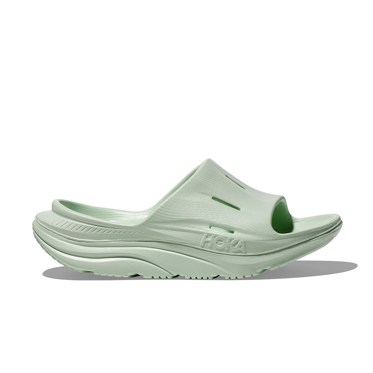 Hoka Ora Recovery Slide 3 unisex sandaler i lysegrøn farve
