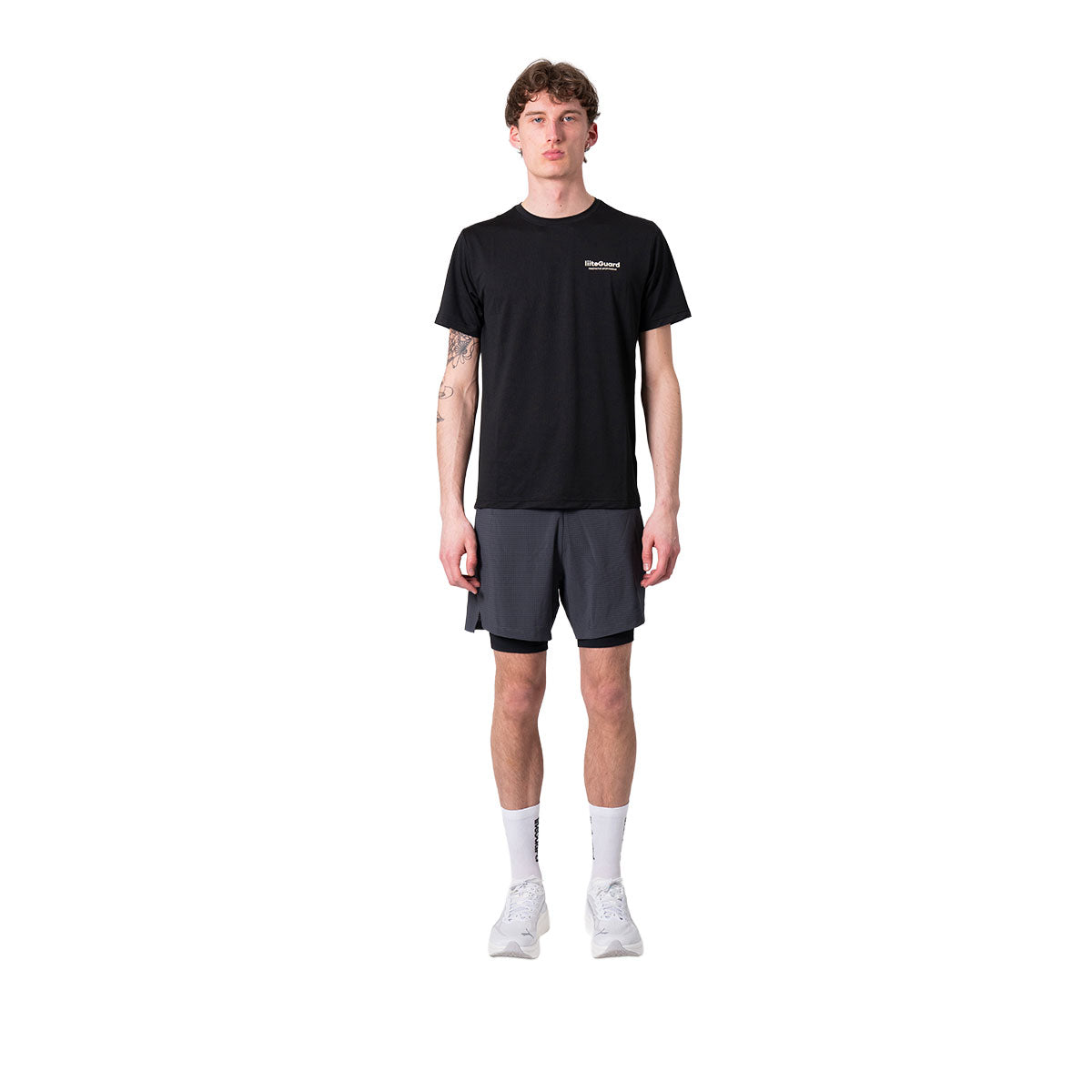 Liiteguard Glu-Tech 2IN1 shorts til mænd i grå farve