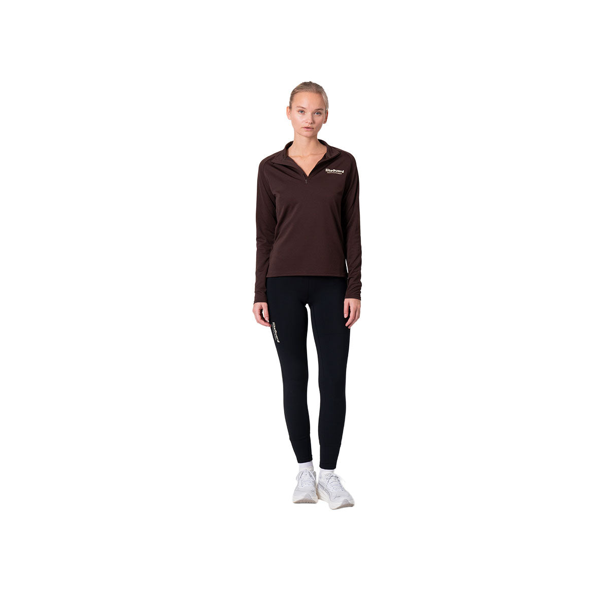 Brun Liiteguard Ground-Tech 1/4 zip trøje til damer