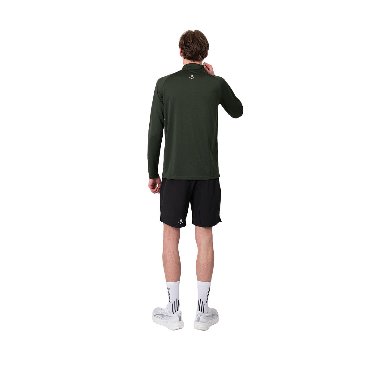 Mørkegrøn Liiteguard Ground-Tech 1/4 zip trøje til mænd set bagfra