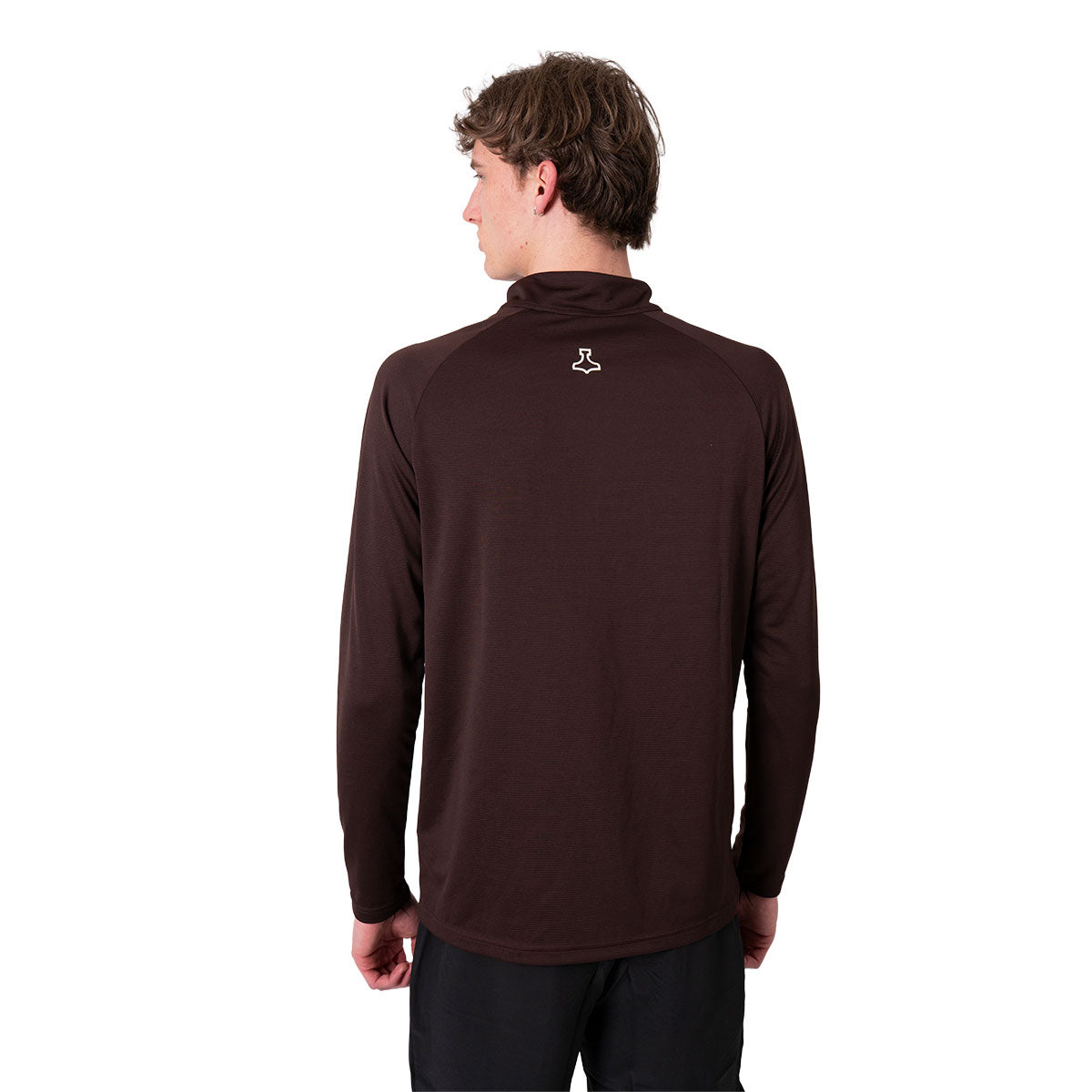 Brun Liiteguard Ground-Tech 1/4 zip trøje til mænd set bagfra