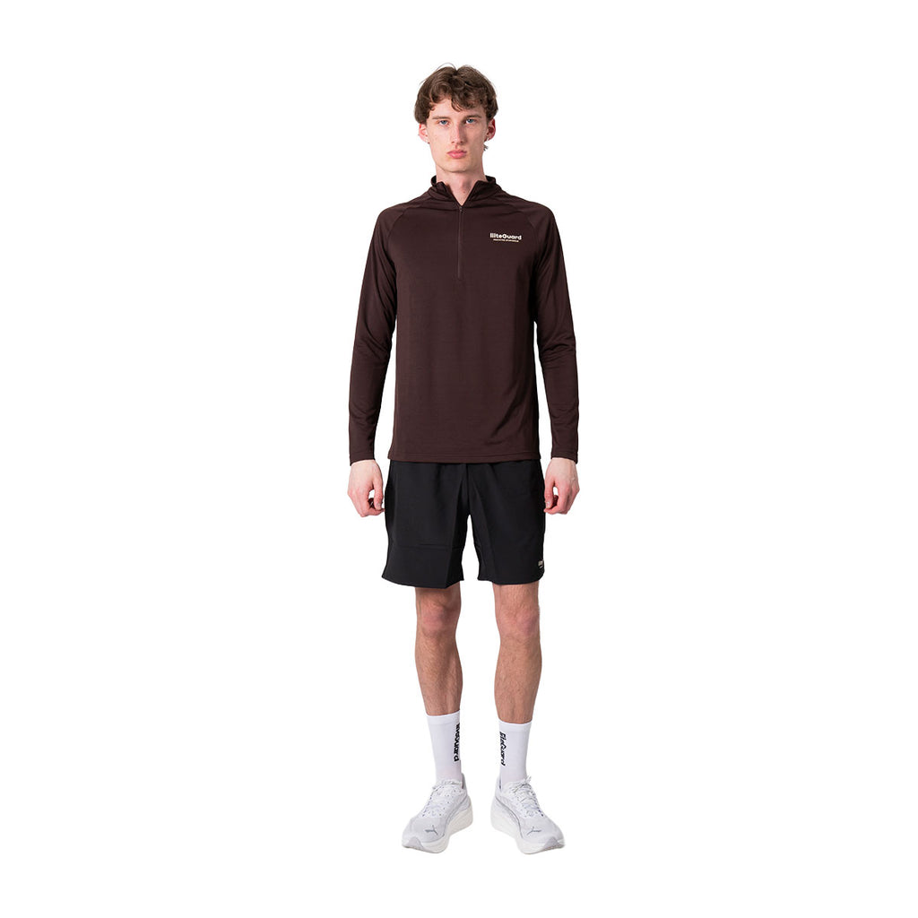 Mørkebrun Liiteguard Ground-Tech 1/4 zip trøje til mænd