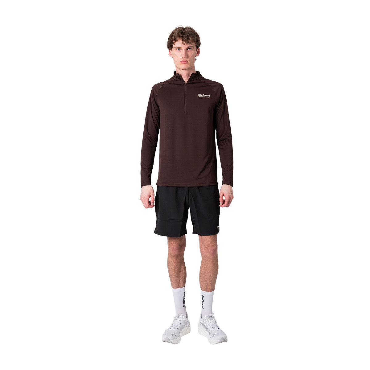 Mørkebrun Liiteguard Ground-Tech 1/4 zip trøje til mænd