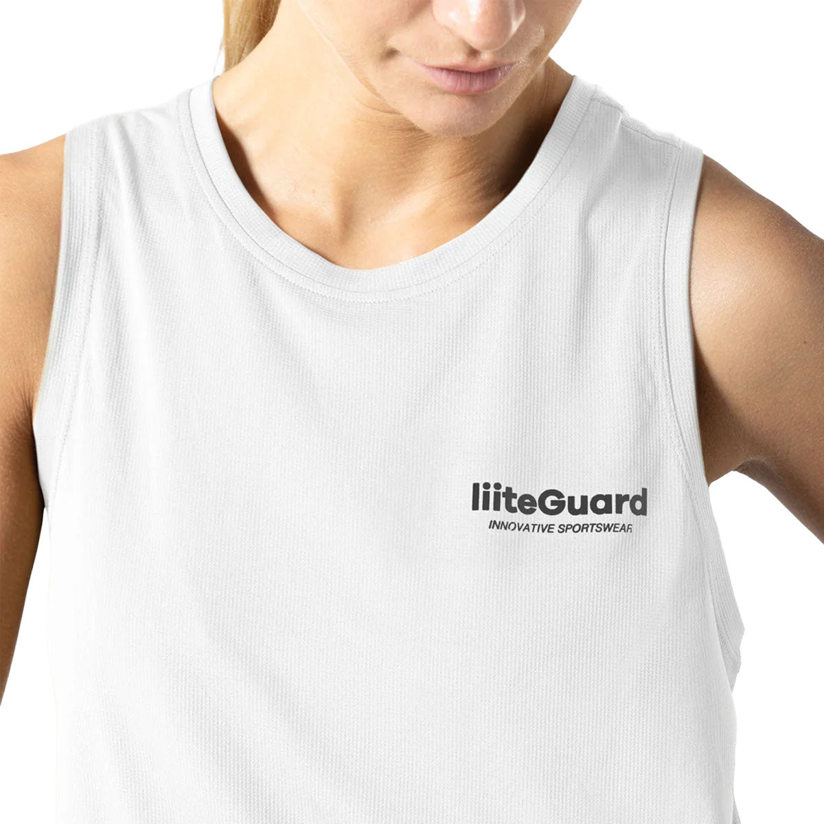 Hvid Liiteguard Ground-Tech singlet til damer med logo