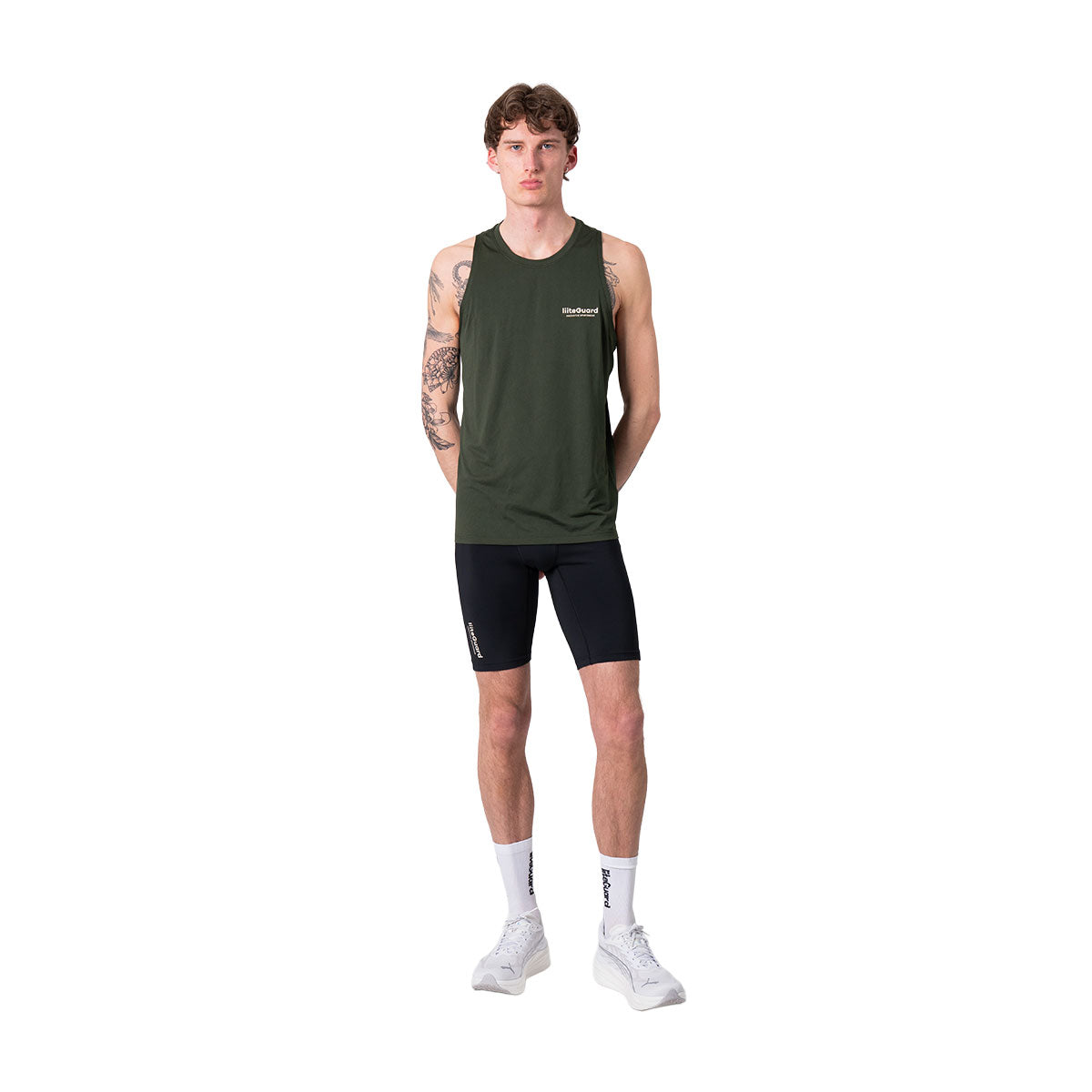 Grøn Liiteguard Ground-Tech singlet til herrer i let materiale
