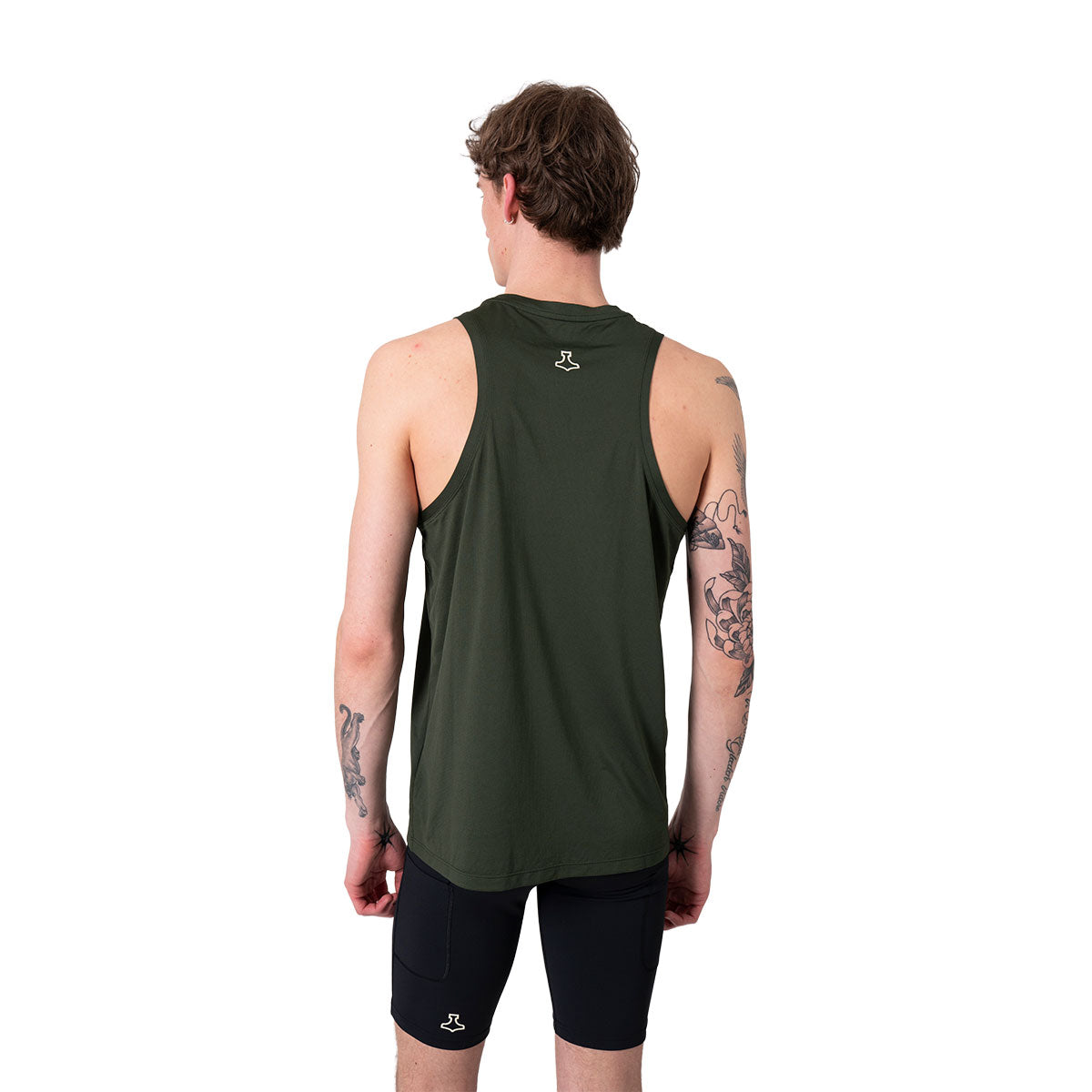 Grøn Liiteguard Ground-Tech singlet til mænd set bagfra