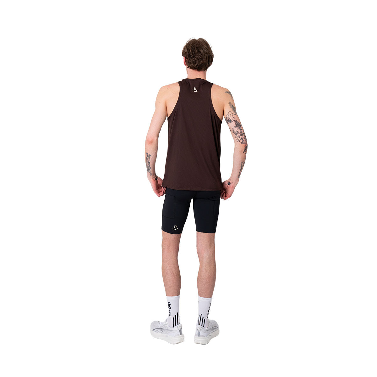 Brun Liiteguard Ground-Tech singlet til mænd set bagfra