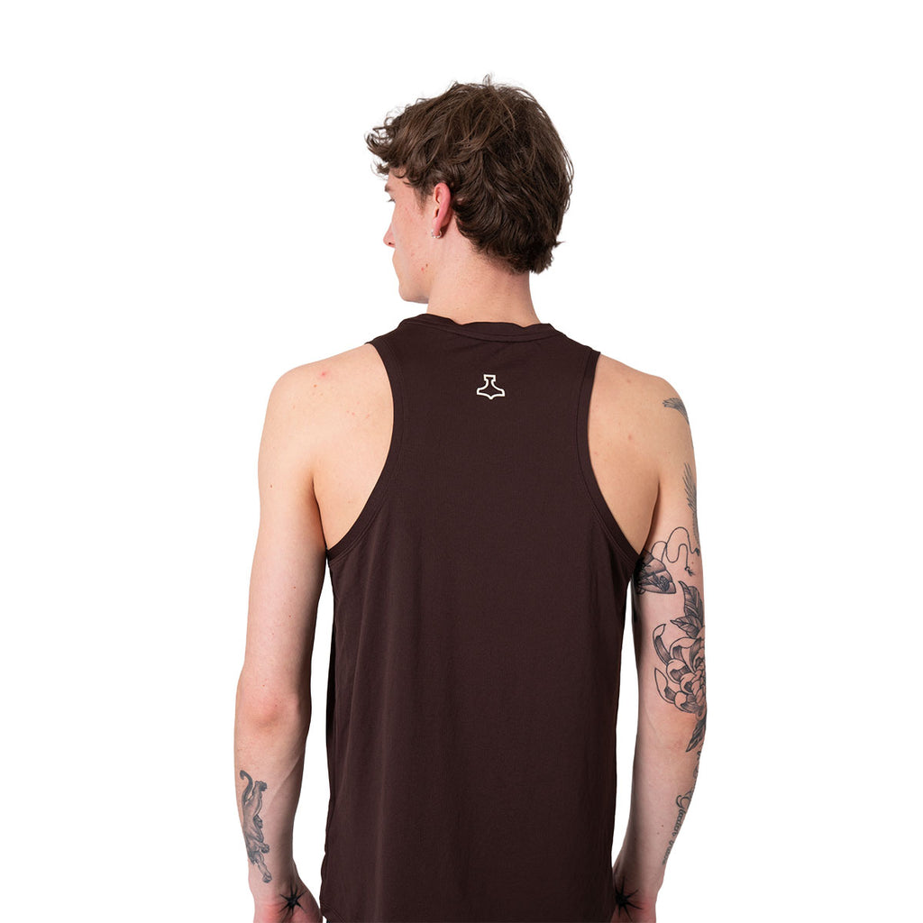 Brun Liiteguard Ground-Tech singlet til herrer med rygdetalje