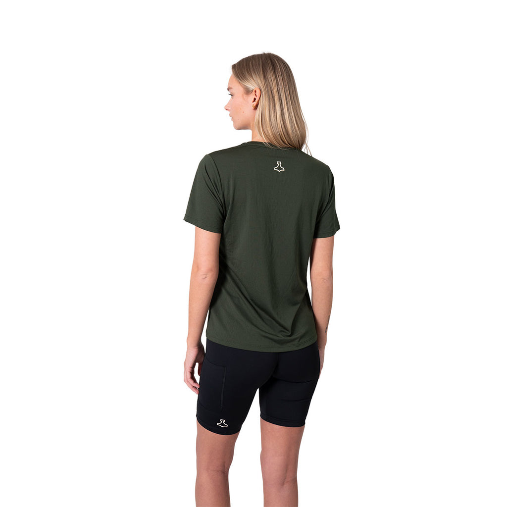 Grøn Liiteguard Ground-Tech T-shirt til damer set bagfra
