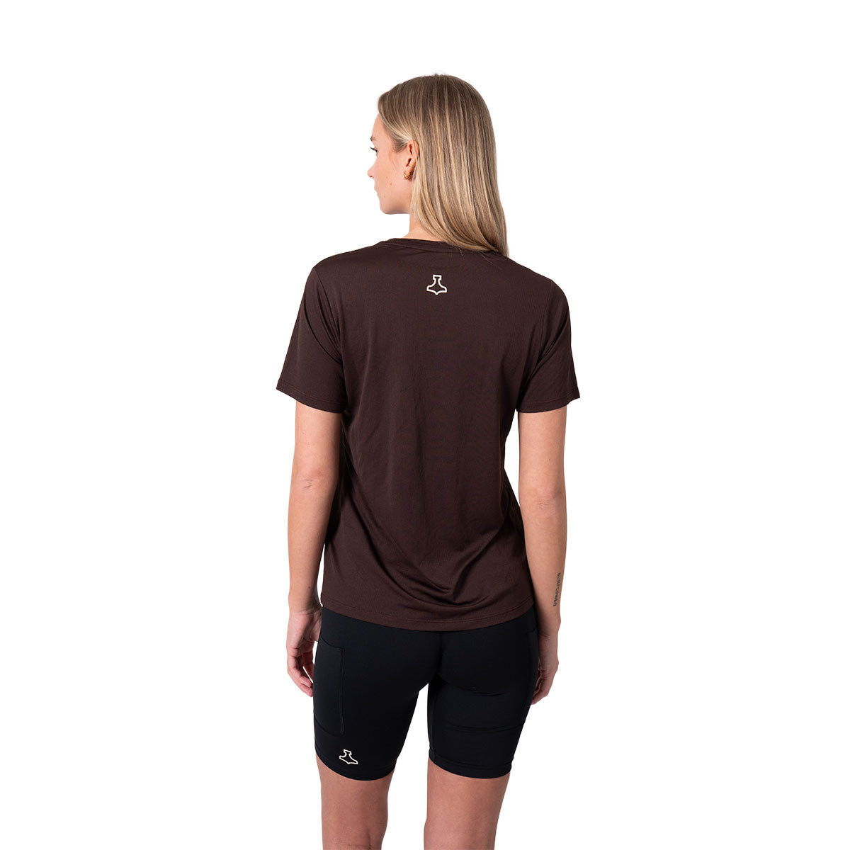 Brun Liiteguard Ground-Tech T-shirt til damer set bagfra