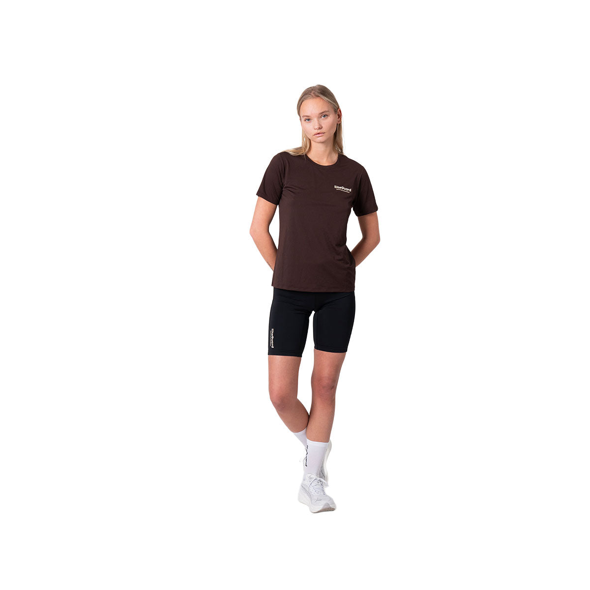 Brun Liiteguard Ground-Tech T-shirt til damer med kort ærme