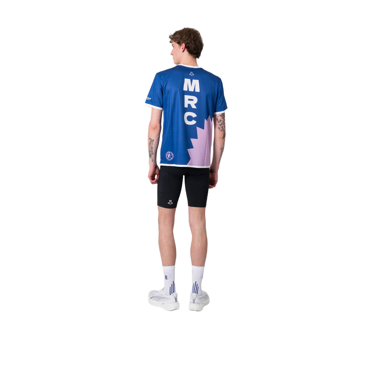 Mikkeller T-shirt til herrer med blå og lyserøde detaljer