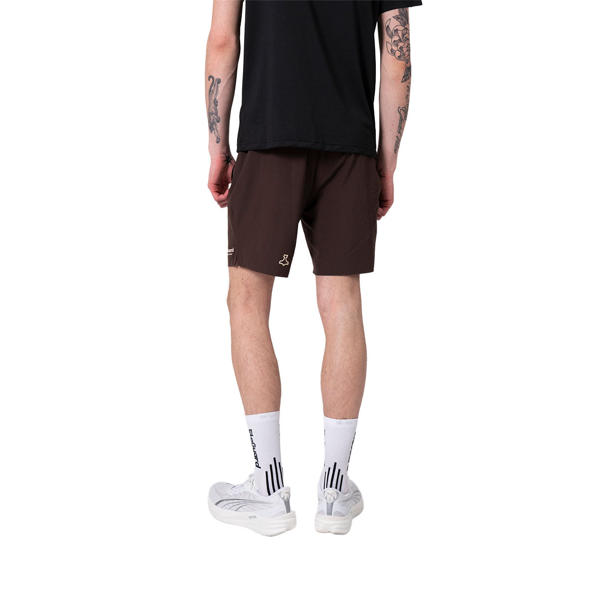Brune Liiteguard Re-Liite shorts til mænd set bagfra