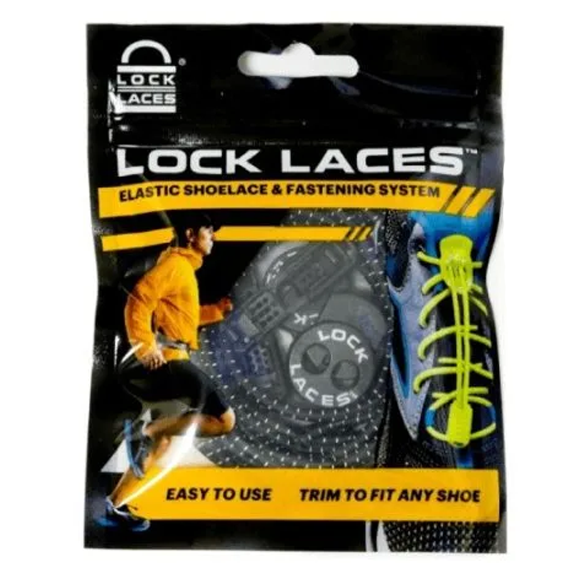 Elastic Lock Shoelaces Black